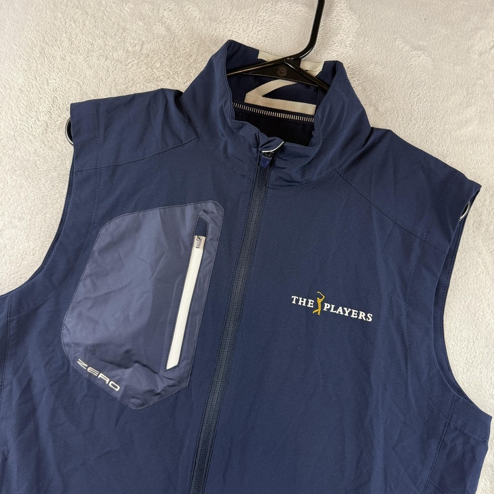 Zero Restriction Vest Mens Small Blue The Players Championship Full Zip Golf